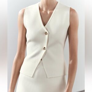 Zara Ivory Vest - Small